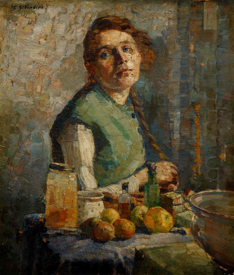 Theodor Schindler Mathilde Schindler in der Küche
