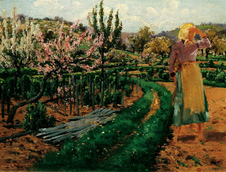 Theodor von Hörmann - Mädchen im Obstgarten - 6552 - Österreichische Galerie Belvedere