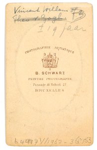 Theo van Gogh in 1873 back