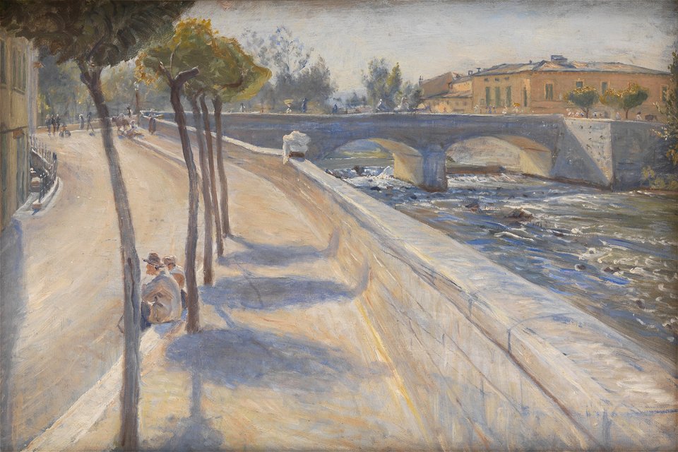 Theodor Philipsen - The River Liri, Italy - KMS3184 - Statens Museum for Kunst