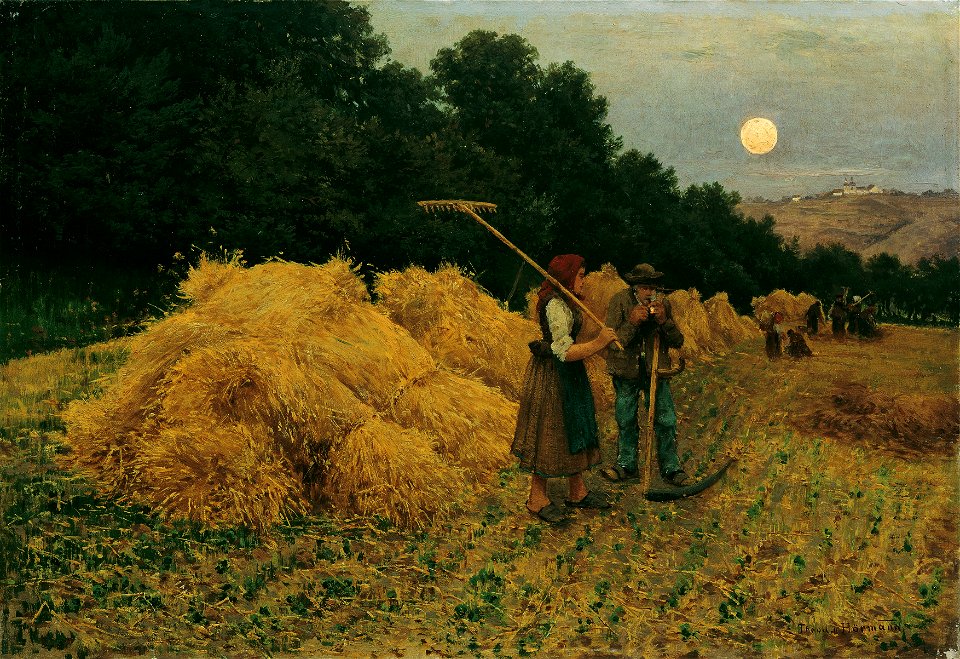 Theodor von Hörmann - Mondaufgang nach der Ernte I - 3116 - Kunsthistorisches Museum