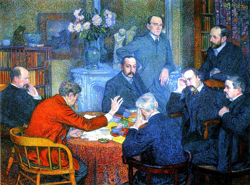 Theo van Rysselberghe- A Reading by Emile Verhaeren