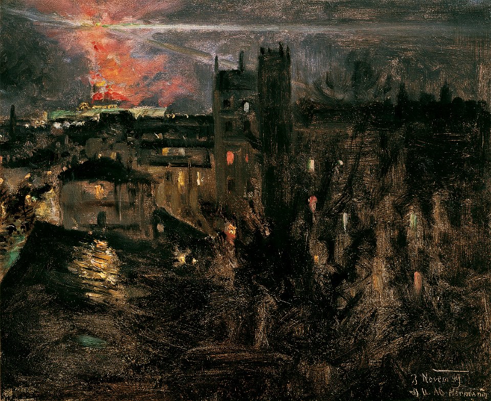 Theodor von Hörmann - Paris bei Nacht mit Eiffelturm - 5754 - Österreichische Galerie Belvedere
