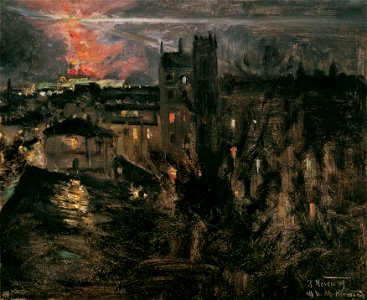 Theodor von Hörmann - Paris bei Nacht mit Eiffelturm - 5754 - Österreichische Galerie Belvedere