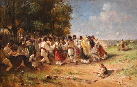Theodor Aman - Round-dance at Aninoasa (1)