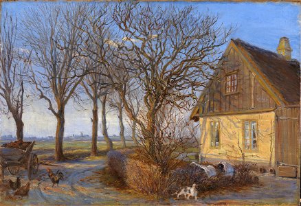 Theodor Philipsen - Uden for en bondegård. Maglebylille - KMS1756 - Statens Museum for Kunst