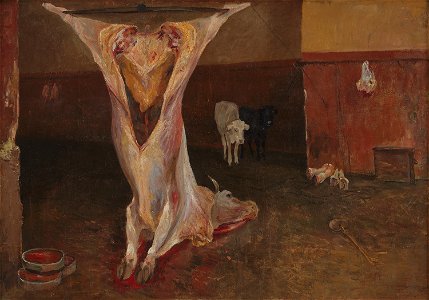 Theodor Philipsen - Carcase of an Ox. Rome - KMS3196 - Statens Museum for Kunst