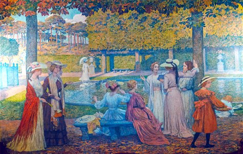 Theo Van Rysselberghe - La lecture dans le parc - Hôtel Solvay