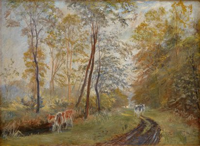 Theodor Philipsen - The River Sorteaa near Mejlgaard Manor, Jutland - KMS7104 - Statens Museum for Kunst