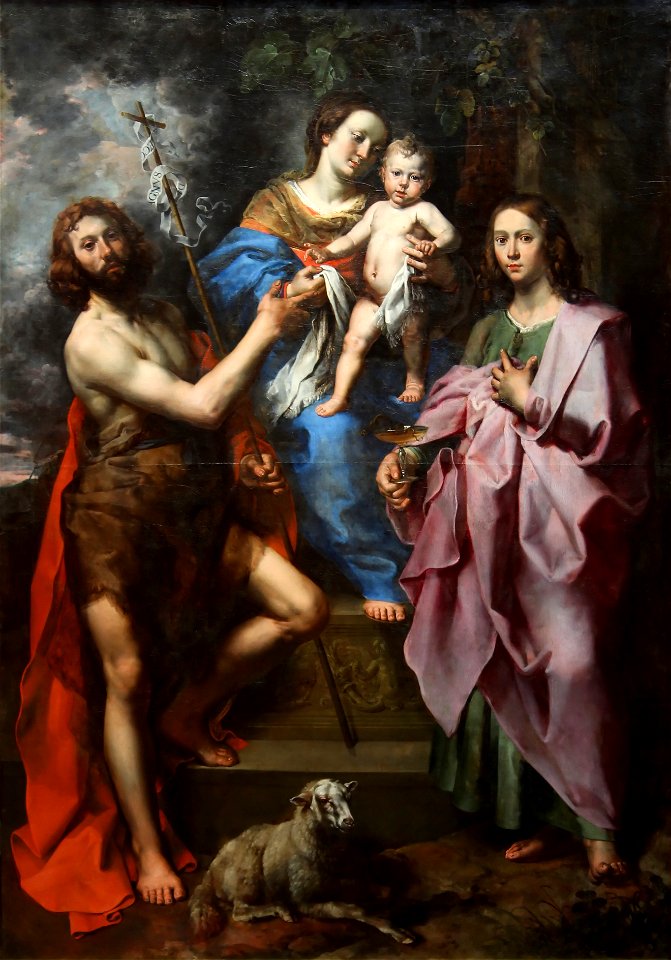 Theodor van Loon - La vierge et l'enfant entre Saint Jean-Baptiste et Saint Jean l'Évangéliste