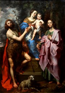 Theodor van Loon - La vierge et l'enfant entre Saint Jean-Baptiste et Saint Jean l'Évangéliste