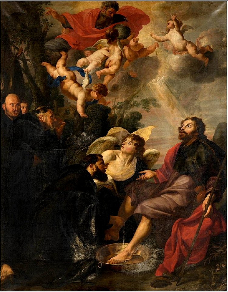 Theodoor Rombouts - St Augustine of Hippo washes the feet of Christ