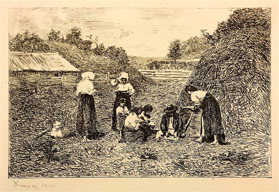 Theodor Aman - Popas la munca campului