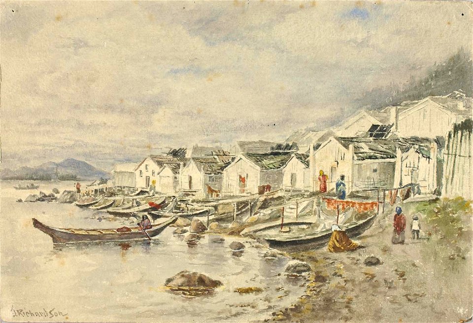 Theodore J. Richardson - The Ranch Native Village, Sitka, 1884 - 1985.66.326,800 - Smithsonian American Art Museum