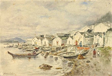 Theodore J. Richardson - The Ranch Native Village, Sitka, 1884 - 1985.66.326,800 - Smithsonian American Art Museum