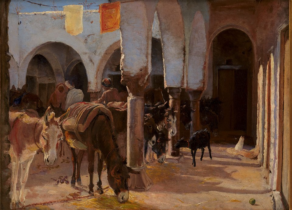 Theodor Philipsen - A Donkey House in Tunis - KMS3645 - Statens Museum for Kunst