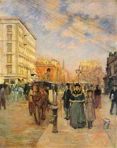 Theodore Robinson - Fifth Avenue at Madison Square (1894-1895)