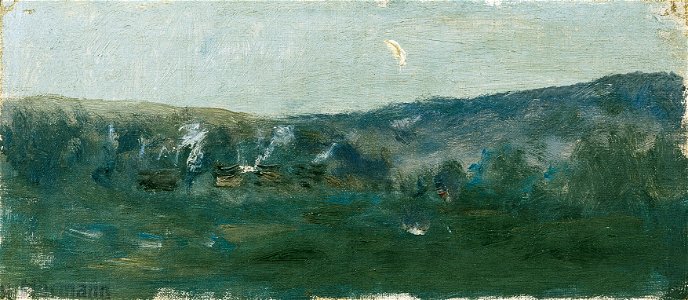 Theodor von Hörmann - Hügellandschaft mit Mondsichel - 5759 - Österreichische Galerie Belvedere