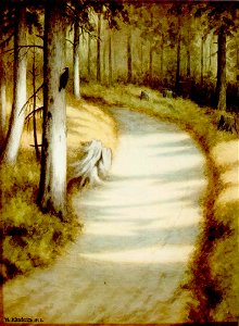 Theodor Kittelsen - Hakkespett, 1912 (Woodpecker)