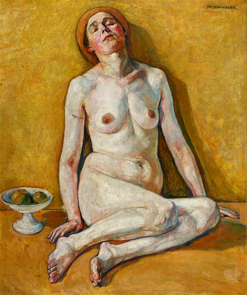 Theodor Schindler Aktportrait Mathilde Schindler