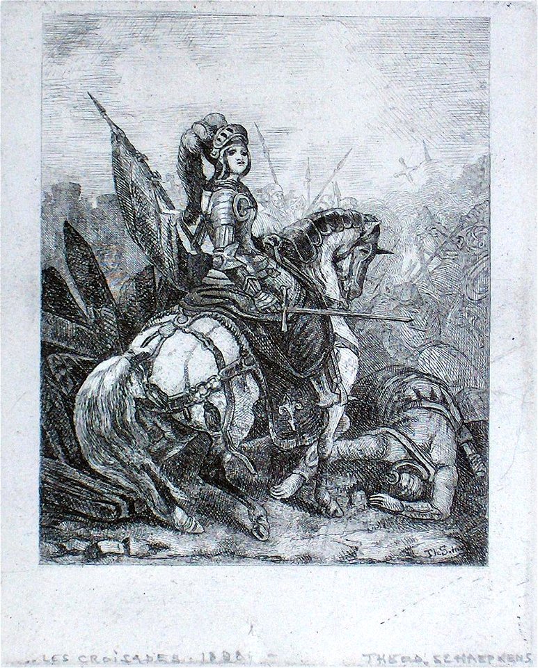 Theodore Schaepkens, Jeanne d'Arc te paard
