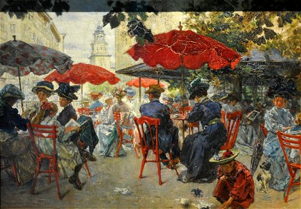Theodor Ethofer Kiosk des Cafés Tomaselli 1908