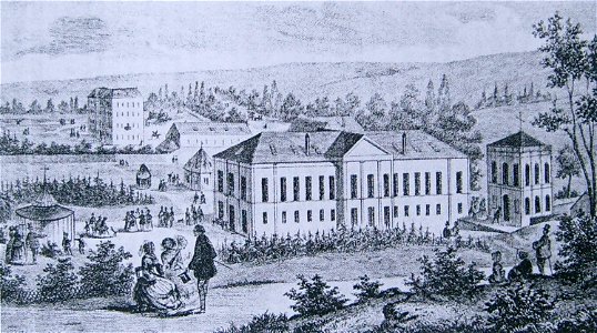 Thermalbad Munneref Litografie Karl Rosbach 1853