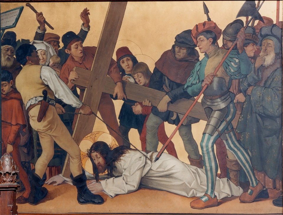 Theophile Lybaert - Jesus falls the first time