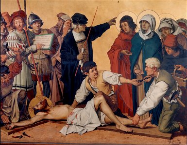 Theophile Lybaert - Jesus is nailed to the cross
