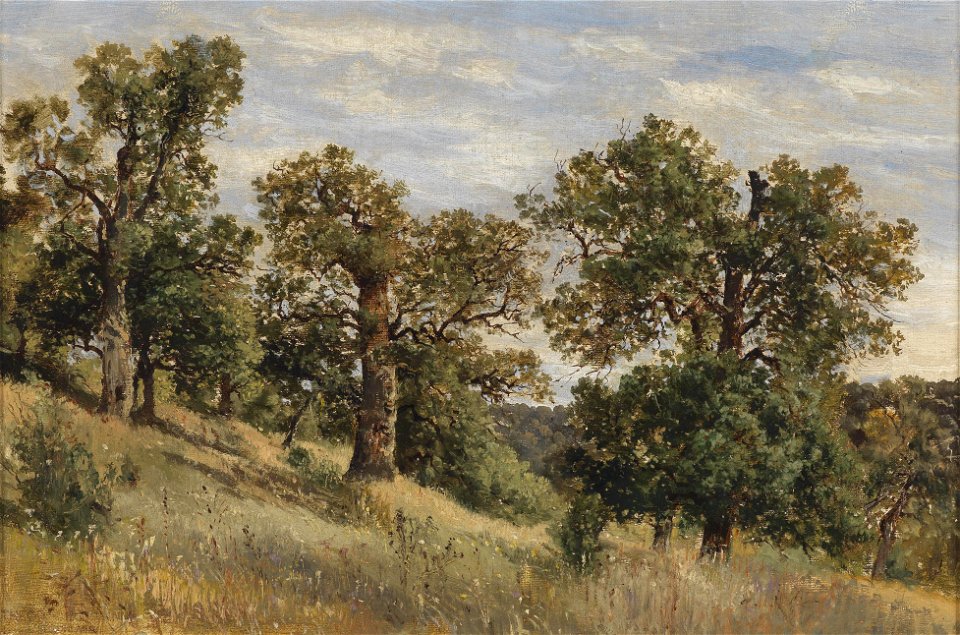 Theodor von Hörmann Berghang mit Baum