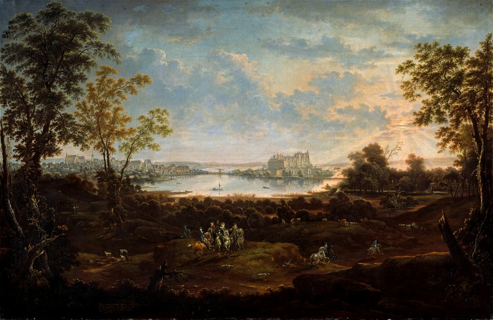Johann Alexander Thiele - Ansicht von Schwerin über den Burgsee (1750)