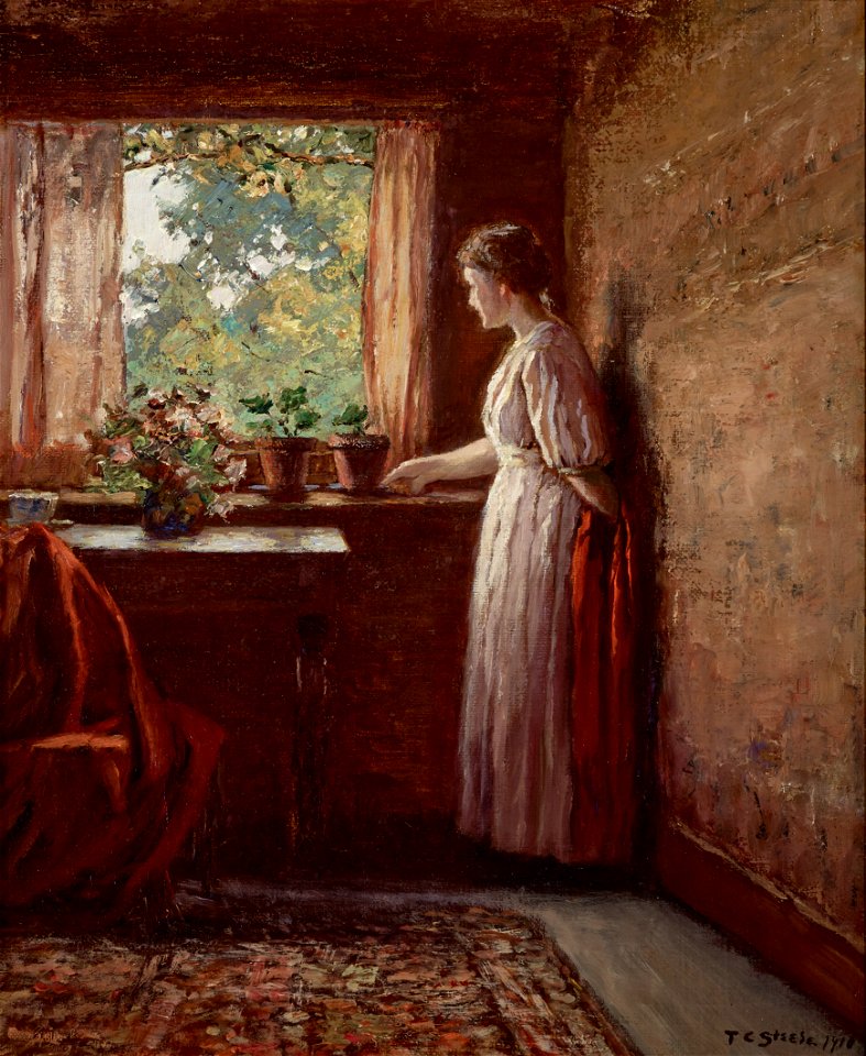 Theodore Clement Steele - The Girl by the Window - 72.29.1 - Indianapolis Museum of Art