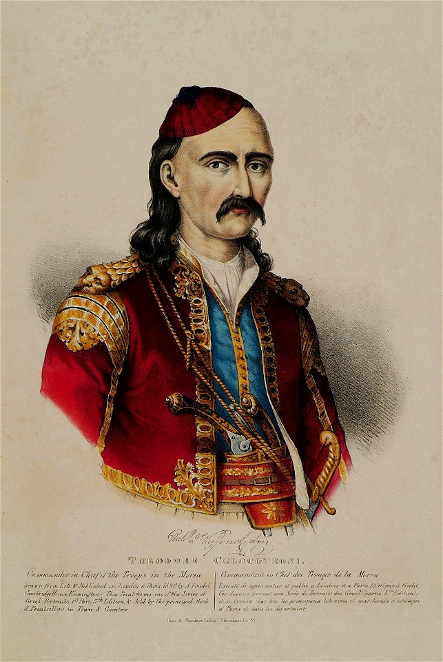 Theodore Colocotroni. Commander in Chief of the Troops in the Morea. - Friedel Adam De - 1832