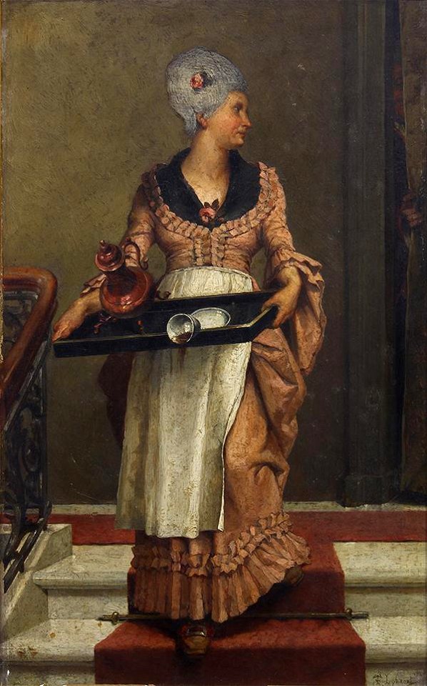 Theophile Lybaert - Woman spilling tea