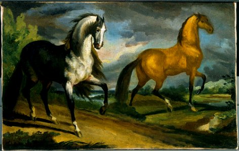 Theodore Gericault - Two Horses - Google Art Project
