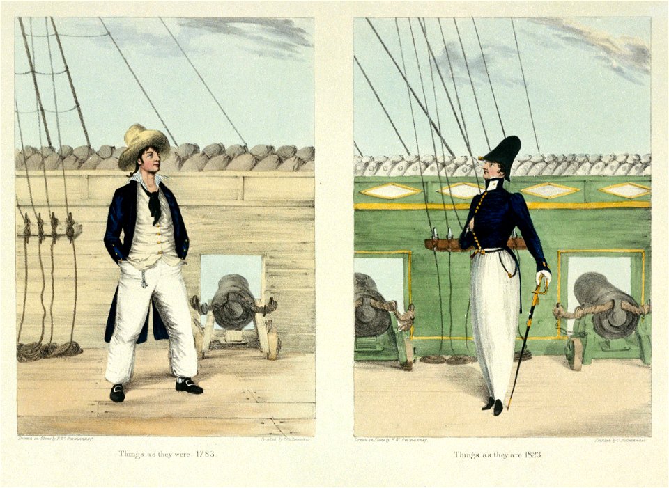 Things as they were. 1783 (caricature) and Things as they are. 1823 (caricature - second image) RMG PW3721