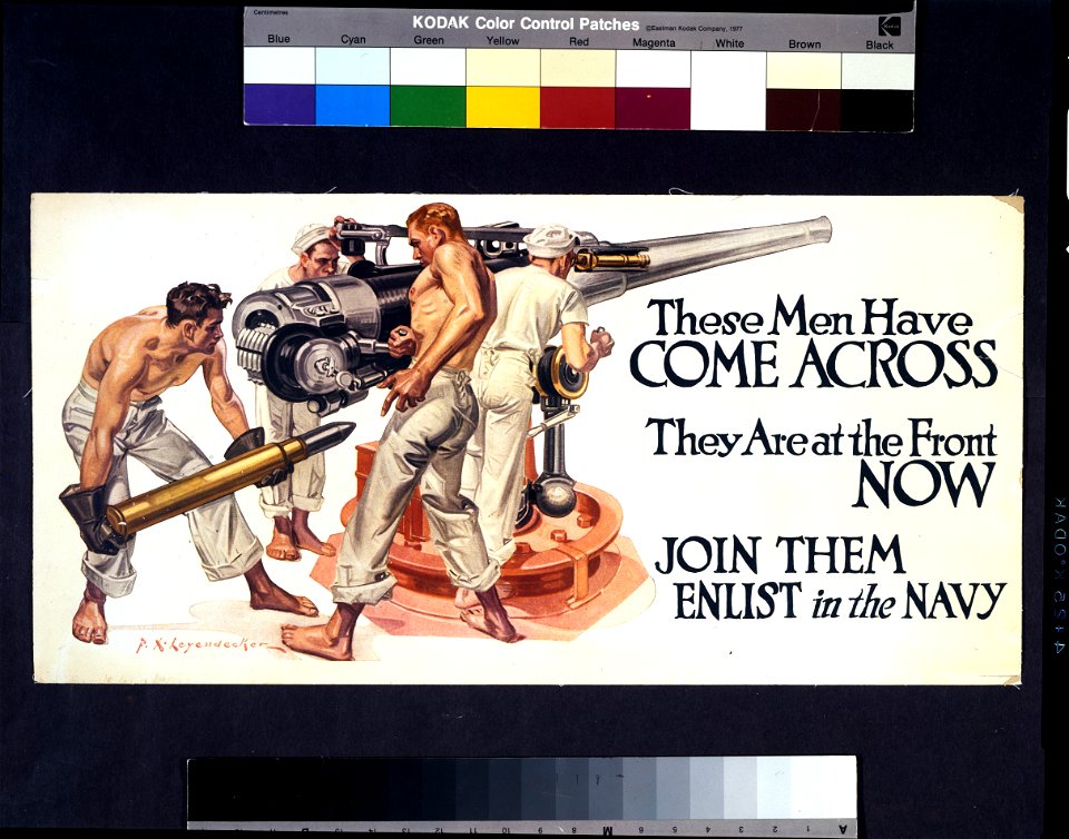 These men have come across, they are at the front now. Join them-enlist in the Navy - F.X. Leyendecker. LCCN90707492