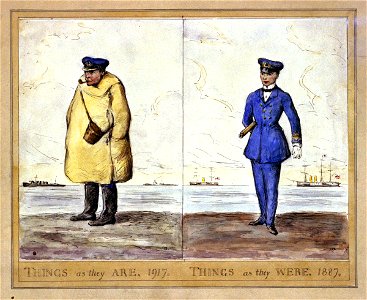 Things as they are, 1917. Things as they were, 1887 (caricature) RMG PW3726