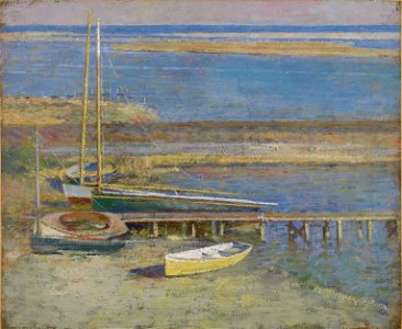 Theodore Robinson - Boats at a Landing, 1894