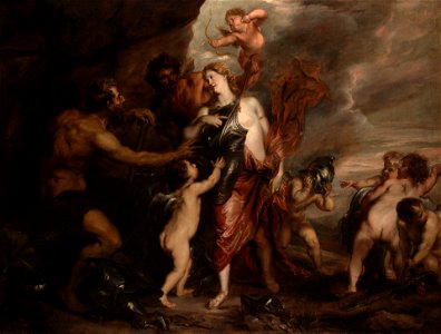 Theodore van Thulden - Venus at the Forge of Vulcan, also known as “Thetis receives the Arms of Achilles” - 1945.245 - Yale University Art Gallery. Free illustration for personal and commercial use.