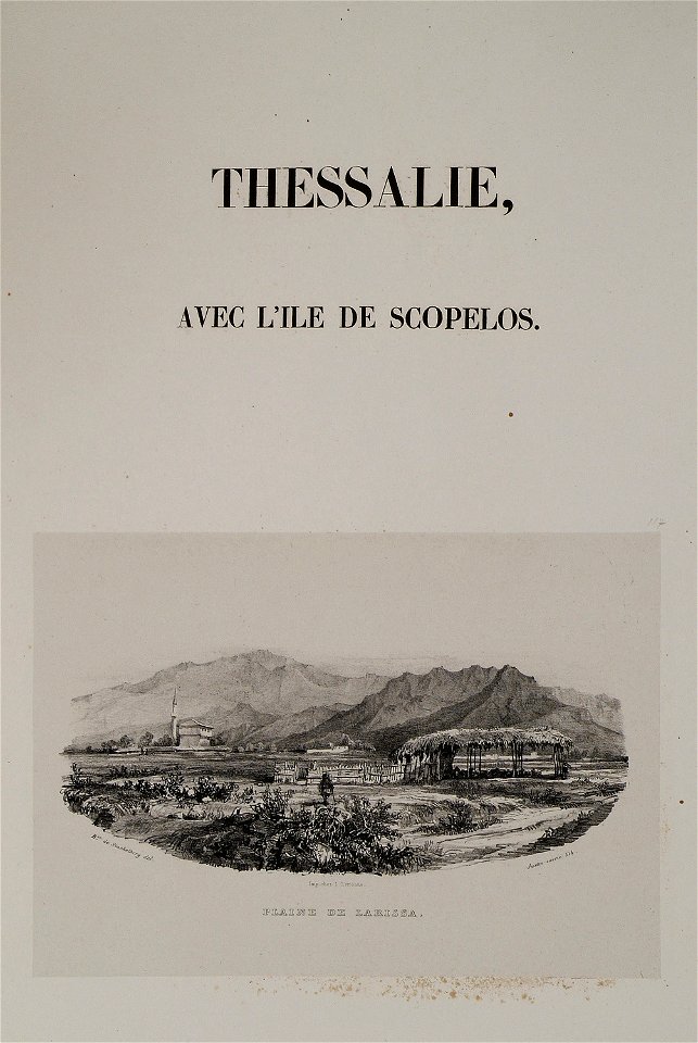 Thessalie, avec l'ile de Scopelos Plain de Larissa - Stackelberg Otto Magnus Von - 1834