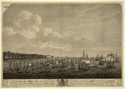 This perspective view of the landing and marching the troops along the shore towards the Fort Cojimar, between the hours of one and three, in the afternoon of June 7th 1762- ... - Dom'ic. LCCN2009633679
