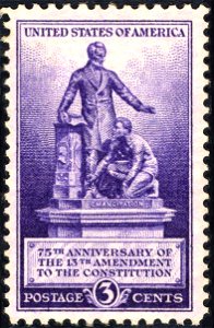 Thirteenth Amendment 1940 U.S. stamp.1. Free illustration for personal and commercial use.