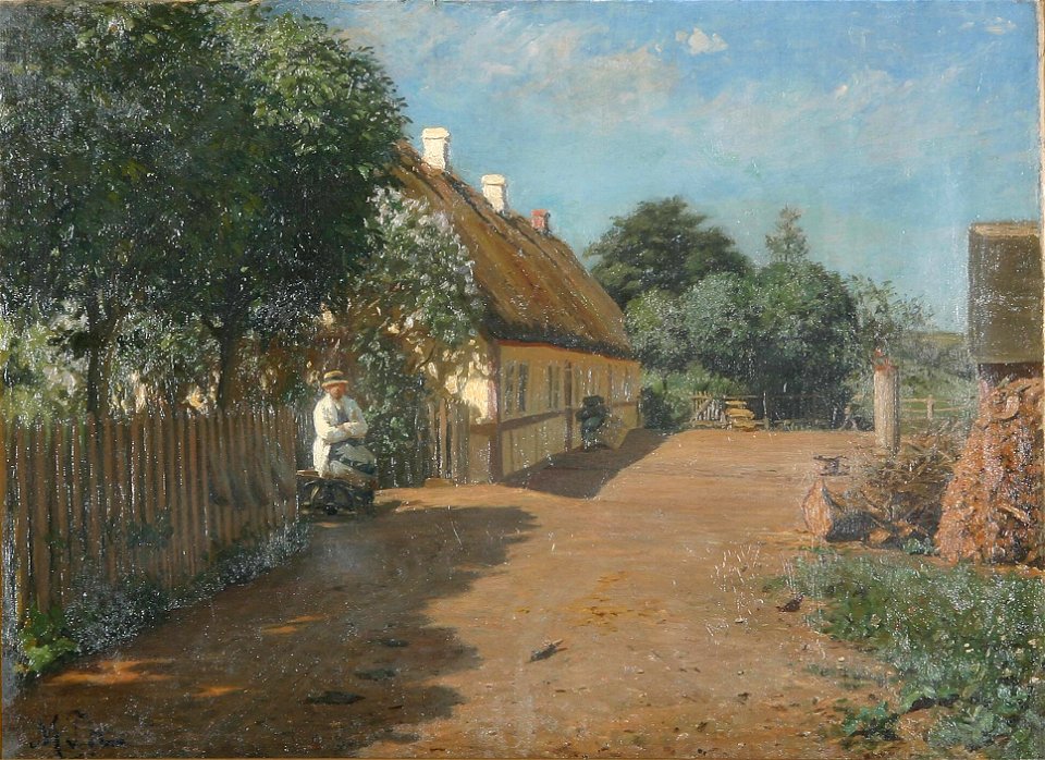 Michael Therkildsen - Sommerdag i en gårdhave