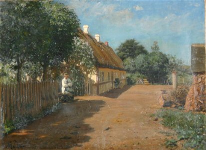 Michael Therkildsen - Sommerdag i en gårdhave