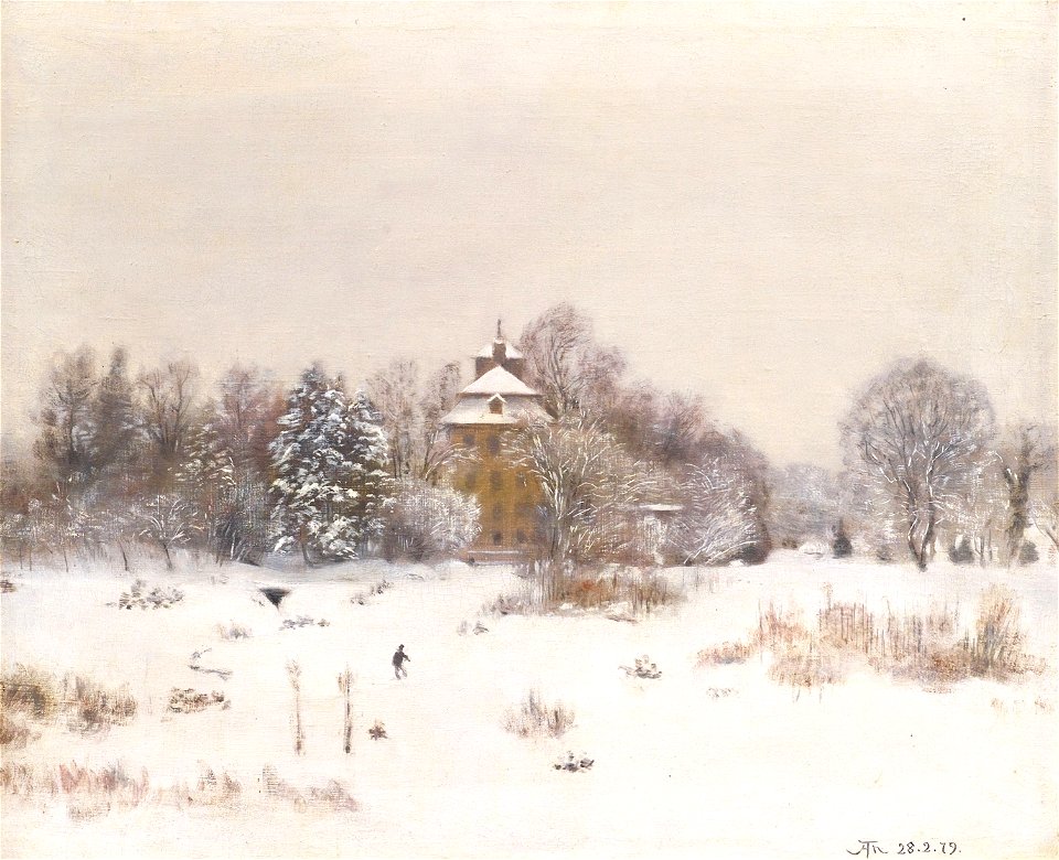 Hans Thoma - Die „Oede“ bei Frankfurt im Winter (1879)