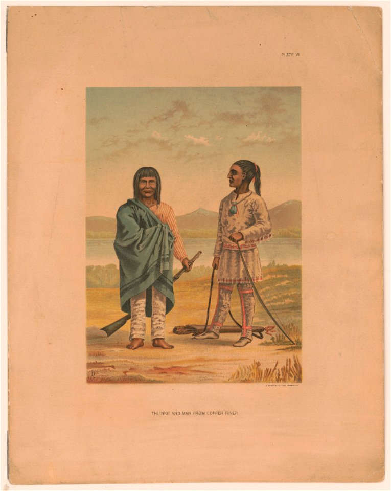 Thlinkit and man from Copper River - h ; A. Hoen & Co. lith. Baltimore LCCN2003656619