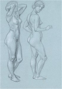 Hans Thoma - Skizze eines weiblichen Aktes