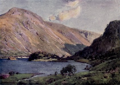 Thirlmere and Helvellyn - The English Lakes - A. Heaton Cooper. Free illustration for personal and commercial use.