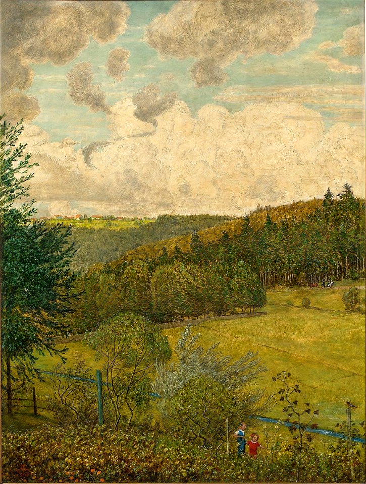 Hans Thoma - Glücklicher Sommertag in Marxzell (1915)